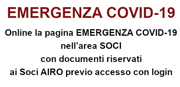 EMERGENZA COVID 19 Associazione Italiana Di Radioterapia Ed Oncologia