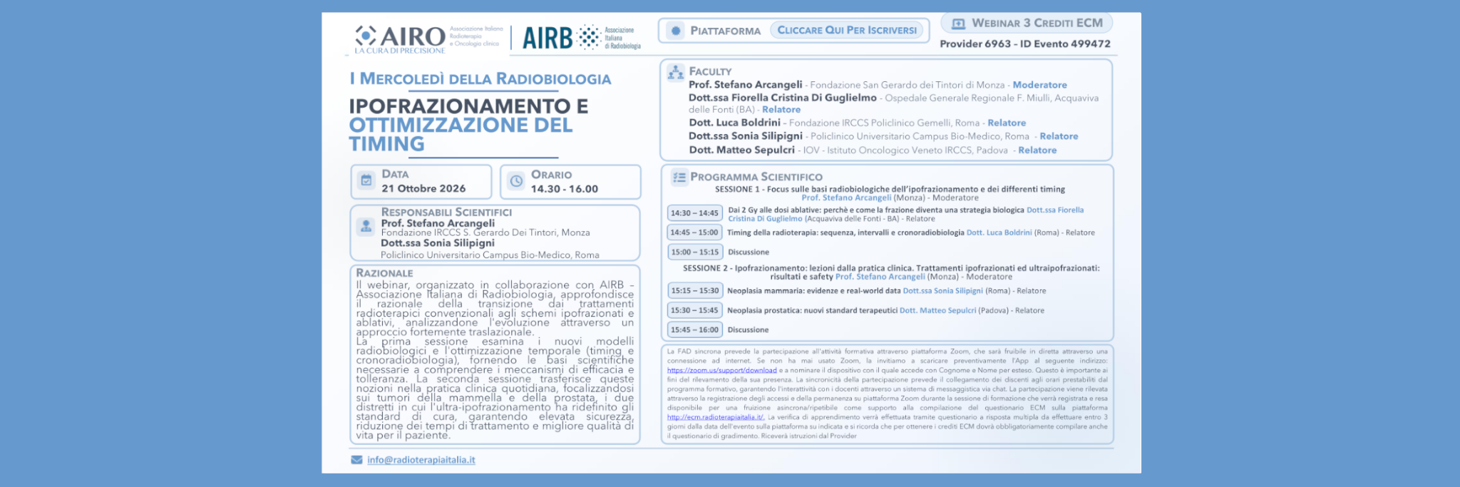 Locandina radiobiologia 21-10-2026 – per sito
